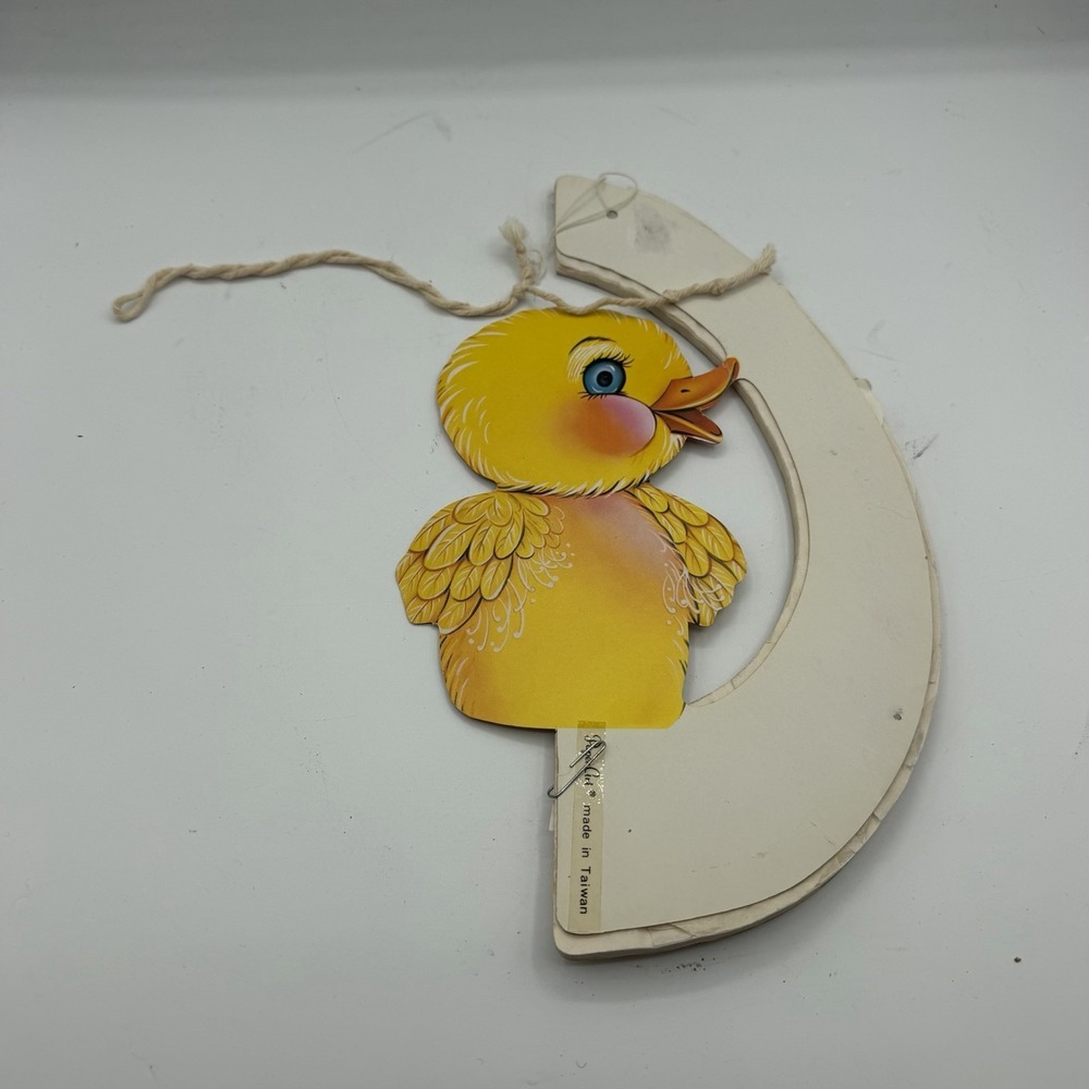 Vintage Easter Chick in Egg Paper Honeycomb Accordian Hanging Decoration by Russ